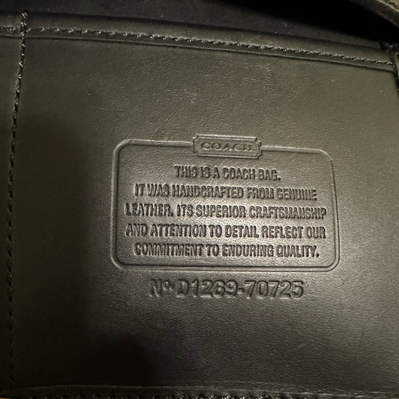 Authentic Black Leather COACH Tote Bag - Picture 10 of 10